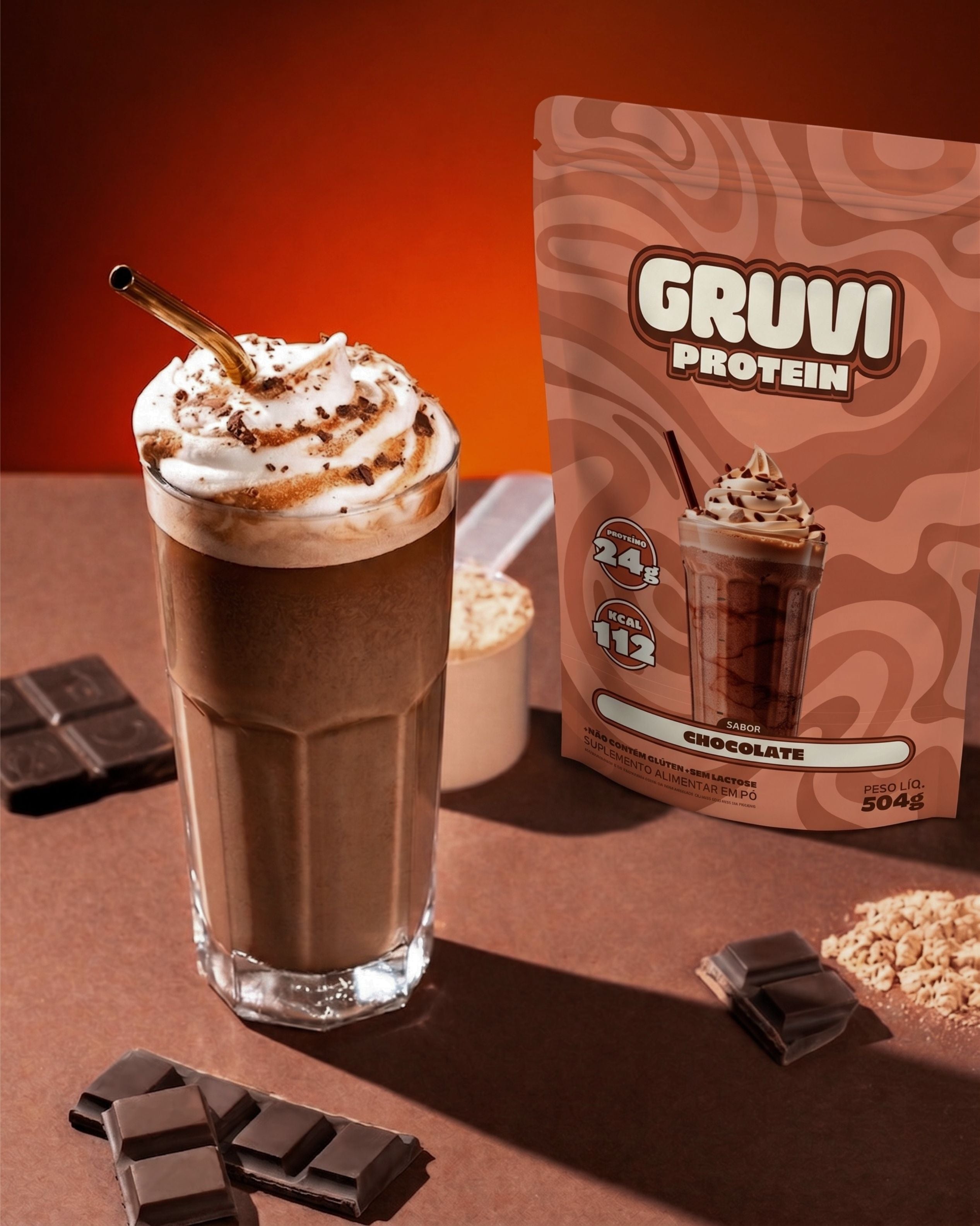 Proteína vegana Gruvi - sabor Chocolate